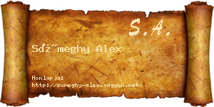 Sümeghy Alex névjegykártya